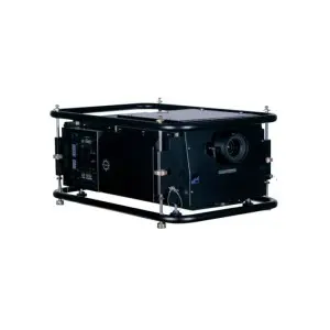 A professional-grade 2K DLP cinema projector with a large lens for premium events.