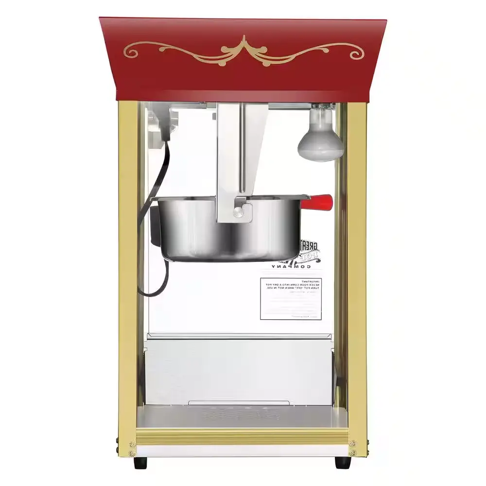 Side view of the popcorn machine