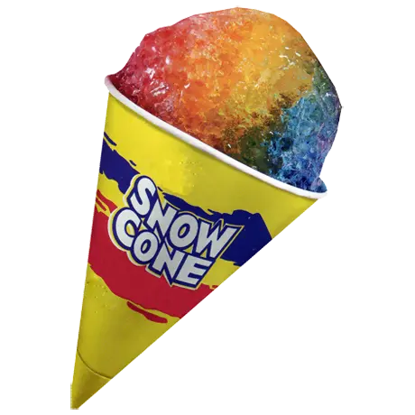 Enjoying a snow cone at a backyard party